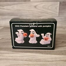 Vintage Pacific Rim Halloween Ghost Pumpkin Ceramic Figurines Spooky Holiday picture