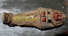 Beautiful Old Ushabti Figurine 600-300 BC Yellow & Red Paint & Mummy Wrappings picture