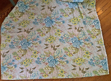 6.+ yds Vintage High End Decorator Floral Cotton Sateen Screen Print   ZZ135 picture