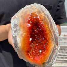 3.5LB Natural citrine geode quartz cluster crystal Cathedrals specimen Healing picture