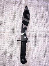 Hero’s Edge Fixed Blade Combat Knife With Sheath Rubber Handle And Camo Blade picture