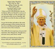 CATHOLIC HOLY CARD  SAINT JOHN PAUL II  PRAYER picture