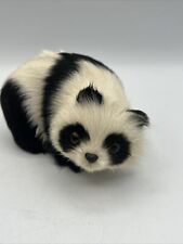 Vintage Real Fur Miniature Panda Figurine picture