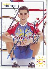 CYCLING cycling card GUIDE TRENTIN team COFIDIS 2001 signed picture