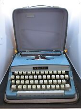 Vintage 1960's Webster Brother Metal Typewriter -  Blue - w/  Manual and Case picture