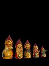Rare Japanese Kokeshi Style Doll Family Miniatures - Handcrafted - Vintage picture