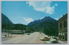 Ouray Colorado~Main St~Mt Hayden Bldg~Drugs~Sandwich Sign~Appls Store~1950s Cars picture