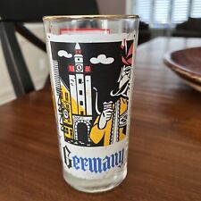 One Vintage GERMANY Souvenir Drinking Glasses Height 5 1/2