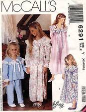 McCall's Children's Nightgown and Pajamas Pattern 6291 Size 2-6 UNCUT picture