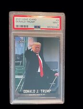 2021 Leaf iCard Donald J. Trump Leaves Office PR of 487 PSA 9 MINT Not Decision picture