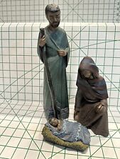 1998 Enesco Mahogany Miracle Mary Joseph And Jesus Figurines Parastone Nativity picture