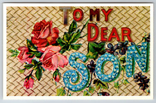 c1960s To My Dear Son Reproduction Vintage Postcard picture