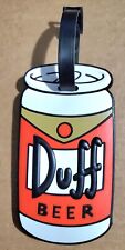 UNIVERSAL STUDIOS THE SIMPSONS DUFF BEER LUGGAGE TAG NEW picture