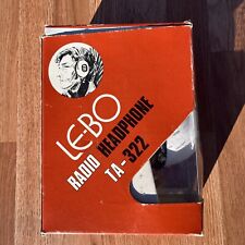 Vintage Le-Bo Radio Headphone TA-322 Transistor 4 Excellent Condition In Box picture