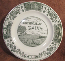Vintage 1954 Galva Illinois Centennial Souvenir Plate Kettle Springs T-39 picture