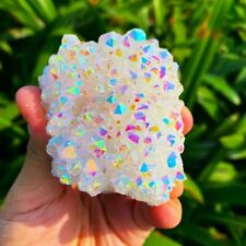 80-100g Angel Aura Quartz Crystal Witch Cluster Healing Reiki Home Ornament picture