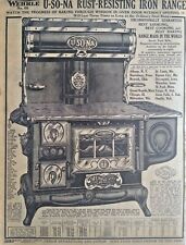1911 Antique Wehrle No. 66 Range Stove Art Sears Catalog Page Vintage Print Ad picture