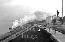 1909 Chicago North Western Photo Train Leaving Milwaukee Downtown railroad CNW picture