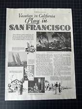 Rare Vintage 1932 San Francisco Travel Print Ad picture