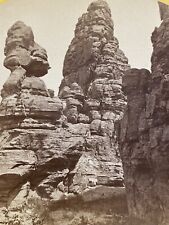 Wisconsin WI Rock Formations Adams/Juneau Co. Antique Stereoview SV Photo picture