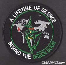 USAF DOD CLASSIFIED INTELLIGENCE LIFETIME OF SILENCE BEHIND THE GREEN DOOR PATCH picture