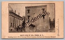 Rare 1909 Fonda NY Jail Break Prison Escape New York Private Post Card J282 picture