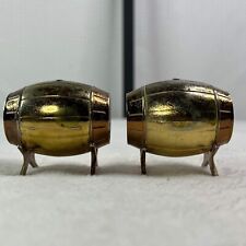 Vintage Miniature Brass Whiskey Barrels  picture