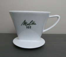 Melitta 102 Pour Over Coffee Maker Filter 3 Holes White Porcelain picture