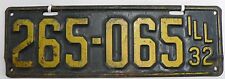 OLD ILLINOIS CAR LICENSE PLATES 1932 picture