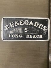 Very Rare Vintage Renegades of Long Beach Hot Rod Car Club Plaque picture