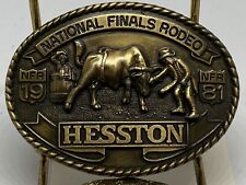 1981 National Finals Rodeo Hesston 7th Edition Collector's Belt Buckle picture