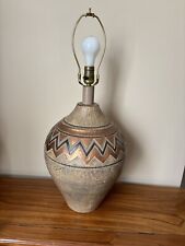 1992 Southwestern Engraved Distressed Casual Lamps Of California Table Lamp picture
