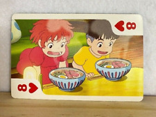 Ponyo on a Cliff by the Sea Sosuke Studio Ghibli Playing Card Heart 8 Japan picture