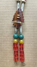 Vtg Boy Scout Tamegonit Lodge Arrowhead Coup Thong Wooden Arrow Necklace Beads picture