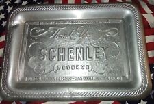 Vintage Schenley Whiskey Ashtray/TIP TRAY.  MADE OF ALUMINUM.  CIRCA 1950.I picture