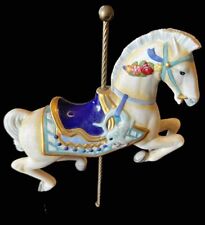 1990 Franklin Mint Treasury Of Carousel Art Nautilus Horse/Blue/Gold/Sea/Roses picture
