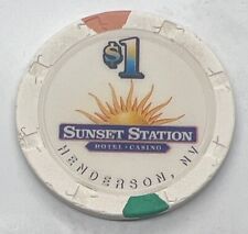 Sunset Station $1 Casino Chip - Henderson NV Nevada H&C picture