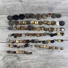 Large Lot Antique Vintage Navy Military Buttons Anchors Approximately 90 Pieces picture