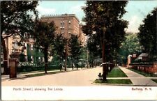 1907. NORTH STREET, SHOWING THE LENOX. BUFFALO, NY. POSTCARD SC6 picture