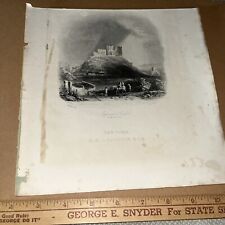 Approach to the Rock of Caskel - Antique Plate Ireland Irish History picture
