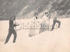 Intrepid Explorers in the French Alps Charming Vacation Antique Snapshot Photos picture