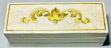 Vintage Florentia Italian Wood Trinket Jewelry Box Hand Painted #306 Italy 6” L picture