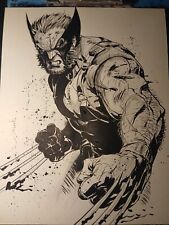 Wolverine Ink/Pencil Original Comic Art Illustration Signed 8.5x11 COA  picture