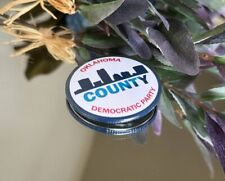  Oklahoma COUNTY DEMOCRATIC PARTY Button Badge Shirt Pin Clip On picture