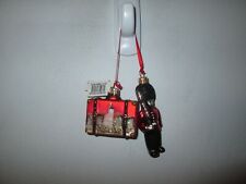 New NORDSTROM At Home Blown Glass 'England Mini Set' Suitcase & Guard Ornament picture
