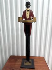 Vintage 1940s Art Deco Cast Iron Butler Smoking Stand picture