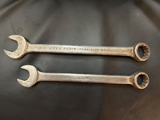 Lot Of 2 SAE PROTO Los Angeles USA Combination Wrenches 1224 3/4”-1222 11/16” picture