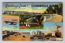 Jacksonville FL-Florida, General Greetings, Points of Interest, Vintage Postcard picture