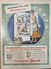 1947 Westinghouse Refrigerator Large Full Page Magazine Print Ad De Luxe 9 & 11 picture