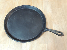 Antique Pre 1900 Cast Iron Skillet Griddle with Gate Mark & Heat Ring, 12